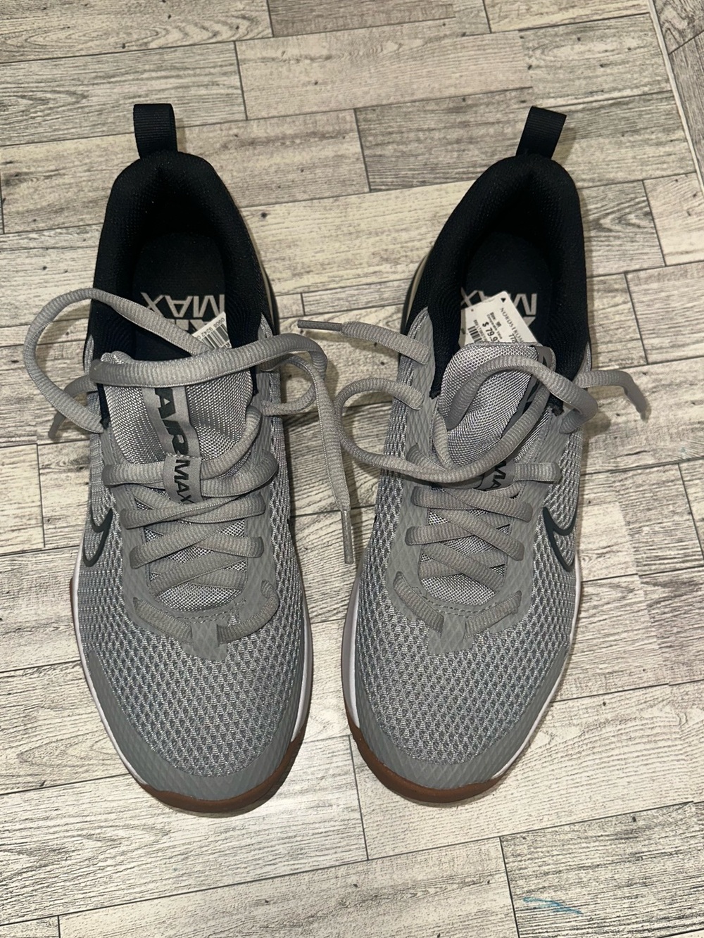 Nike Men's Grey and Black Air Max Lightweight Trainers mens size 9